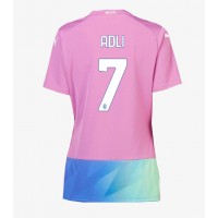 Camisa de Futebol AC Milan Yacine Adli #7 Equipamento Alternativo Mulheres 2023-24 Manga Curta